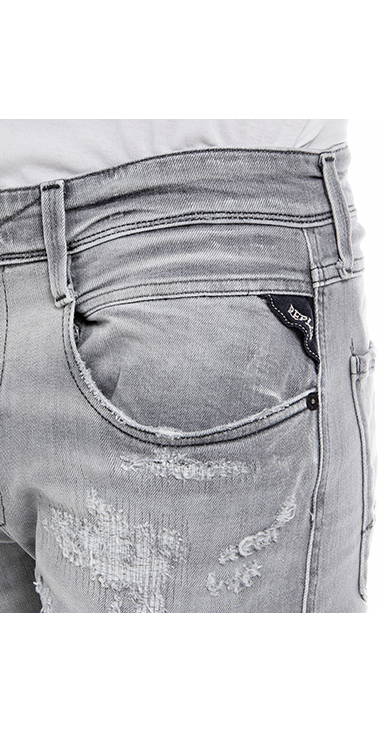 スリム ANBASS Aged Eco 20Yearパワーストレッチデニム 詳細画像